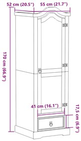 ΝΤΟΥΛΑΠΑ CORONA 55X52X170 ΕΚ. ΑΠΟ ΜΑΣΙΦ ΞΥΛΟ ΠΕΥΚΟΥ 4002765