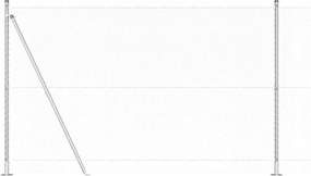 vidaXL Στύλος Περιφράξεων Ασημί 50 x 1,6 μ (13 mm πλέγμα) Ατσάλι