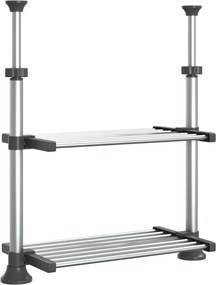 vidaXL Ράφι Κουζίνας 50x25x(50-70) εκ. από Αλουμίνιο
