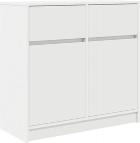 vidaXL Συρταριέρα με Συρτάρια Λευκή 80x34x76 εκ. από Επεξ. Ξύλο