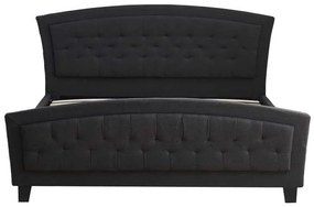 Κρεβάτι Camaro pakoworld ύφασμα σε ανθρακί απόχρωση160x200εκ