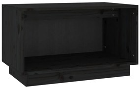 vidaXL Έπιπλο Τηλεόρασης Μαύρο 60 x 35 x 35 εκ. από Μασίφ Ξύλο Πεύκου