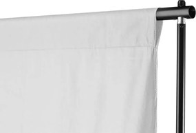 vidaXL Σύστημα Στήριξης &amp; Φωτογραφικό Φόντο Λευκό 600 x 300 εκ.