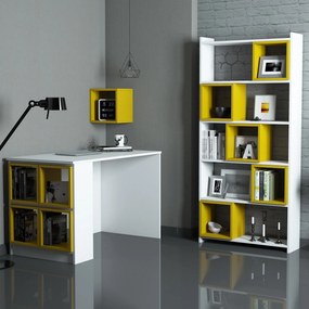 Study Desk &amp; Bookshelf Box - White, Yellow White
Yellow