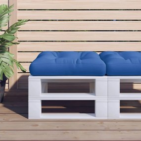 vidaXL Μαξιλάρι Παλέτας Μπλε 58 x 58 x 10 εκ. Υφασμάτινο