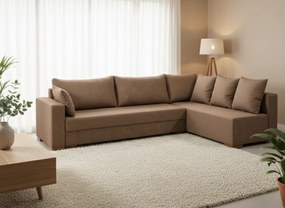 Γωνιακός καναπές Trendy-Αριστερή-285φ 185β εκ.-MInk