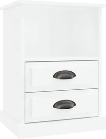 vidaXL Κομοδίνα 2 τεμ. Γυαλιστερό Λευκό 43x36x60 εκ.