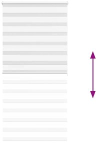 vidaXL Ζέβρα τυφλή Λευκό Πλάτος υφάσματος 110,9 εκ. Πολυεστέρας