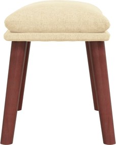vidaXL Υποπόδιο Κρεμ 45 x 29,5 x 35 εκ. Υφασμάτινο