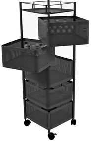 Μανάβης Τρόλεϊ 824168 28x28x91cm Black Ankor Metal