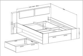 Κρεβάτι Kappa-160 x 200-Kafe - mauro