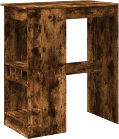 vidaXL Τραπέζι Μπαρ με Ράφια Δρυς 90x47,5x103,5 εκ. Επεξεργ. Ξύλο