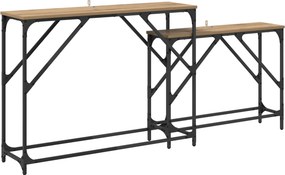 vidaXL Τραπέζι κονσόλας 2 τμχ. Artisan Oak 100 x 28 x 75 εκ.