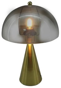 Επιτραπέζιο φωτιστικό Illumna Inart Ε27 χρυσό μέταλλο-γυαλί Φ25x37εκ
