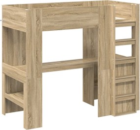 vidaXL Σκελετός κουκέτας με γραφείο Δρύς Sonoma 80 x 200 cm