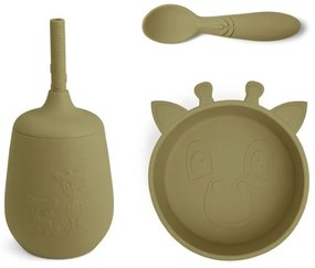 Nuuroo Blue Σετ φαγητού σιλικόνης 3τμχ Olive Green