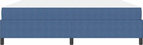 vidaXL Σκελετός Κρεβατιού με στρώμα Μπλε 200 x 200 cm ύφασμα