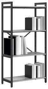 vidaXL Βιβλιοθήκη Γκρι sonoma 60 x 30 x 118 εκ Επεξεργασμένο ξύλο