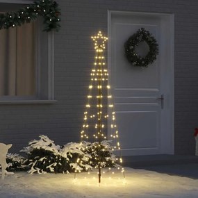 vidaXL LED Χριστουγεννιάτικο Δέντρο Θερμό λευκό 250 cm Σίδερο
