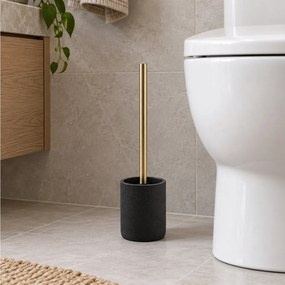 ΑΞΕΣΟΥΆΡ ΜΠΆΝΙΟΥ TOILET BRUSH PLAIN POLYRESIN AQUAMARBRE NOIR/OR DO