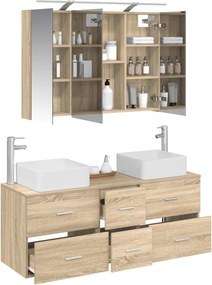 vidaXL Σετ Επίπλων Μπάνιου 4 pcs Sonoma Δρυς
