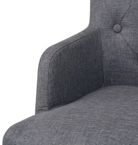 vidaXL Καρέκλες Μπαρ 2 τεμ. Σκούρο Γκρι Υφασμάτινες