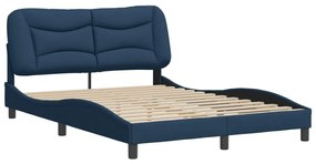vidaXL Πλαίσιο κρεβατιού χωρίς στρώμα μπλε 120x200cm ύφασμα