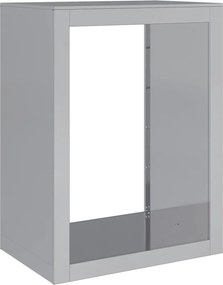 vidaXL Ράφι Καυσόξυλων 60x40x80 εκ. Γαλβανιζέ Ατσάλι