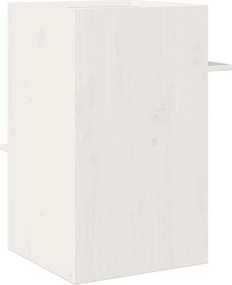 vidaXL σπιτάκι για γάτες Λευκό 43x43x60 cm από μασίφ ξύλο πεύκο