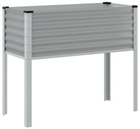 vidaXL Ζαρντινιέρα Κήπου Γκρι 100x45x90 εκ. από Ατσάλι