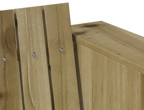 vidaXL Καναπές Κήπου 3-θέσεων 185.5x60x62 εκ. από εμποτισμένο ξύλο πεύκου