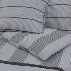 vidaXL Σετ Παπλωματοθήκης Γκρι 200x220 εκ. Βαμβακερό