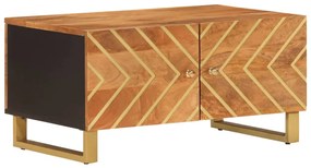 vidaXL Τραπεζάκι Σαλονιού Καφέ/Μαύρο 80x50x40εκ. από Μασίφ Ξύλο Μάνγκο