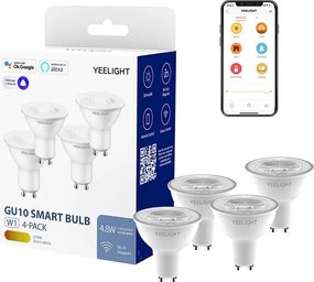 Yeelight Έξυπνη Λάμπα W1 GU10 Dimmable 4τμχ (Θερμό Λευκό)
