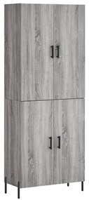vidaXL Ντουλάπι Γκρι Sonoma 69,5 x 34 x 180 εκ. Επεξεργασμένο Ξύλο