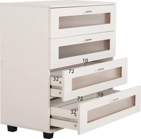 ΣΥΡΤΑΡΙΕΡΑ ΜΕΛΑΜΙΝΗΣ THORGAN HM9880.03 4 ΣΥΡΤΑΡΙΑ-ΛΕΥΚΟ ΧΡΩΜΑ 80Χ40Χ83Υεκ