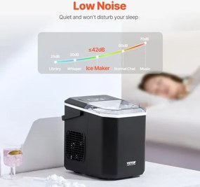 VEVOR Portable Countertop Ice Maker 26Lbs/24H Self-Cleaning with Scoop Basket