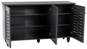 Παπουτσοθήκη IGGY Ξύλινη με 3 πόρτες Γκρί 114x34x68 εκ. 114x34x68 εκ.