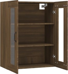 vidaXL Κρεμαστό Ντουλάπι Τοίχου Καφέ Δρυς 69,5x34x90 εκ Επεξ. Ξύλο