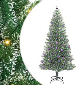 vidaXL Τεχνητό Δέντρο Χριστουγέννων με Χιόνι και Φώτα LED 240 cm