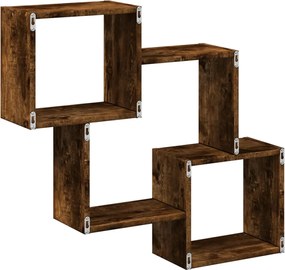 vidaXL Ντουλάπι Τοίχου Καπνιστή Δρυς 78x18x71 εκ. Επεξεργασμένο Ξύλο