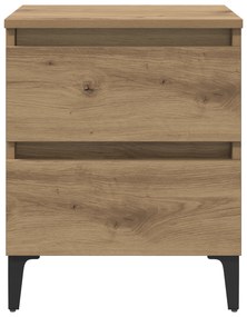 vidaXL Κομοδίνο Καλλιτεχνικό Δρυς 40x35x50 εκ. Επεξεργασμένο Ξύλο