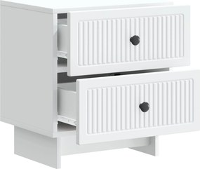 vidaXL Κομοδίνο Λευκό 43 x 34,5 x 47,5 εκ Επεξεργασμένο Ξύλο