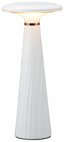 Adeleq Πορτατίφ LED PC Επαναφορτιζόμενο 2.5W 230/5VDC 3000K-4000K-5000K Μανιτάρι Λευκό 5-1320