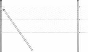 vidaXL Στύλος Περιφράξεων Ασημί 100 x 0,6 μ (36 mm πλέγμα) Ατσάλι