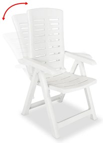 vidaXL Σετ Επίπλων Bistro 3 Τεμαχίων Λευκό Πλαστικό