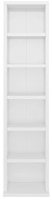 vidaXL Έπιπλο για CD Γυαλιστερό Λευκό 21x20x88 εκ. Επεξεργασμένο Ξύλο