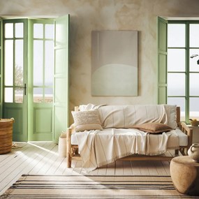 Ριχτάρι Izara 185/05 Τριθέσιου Natural-Grey Gofis Home Τριθέσιο 220x300cm 100% Βαμβάκι