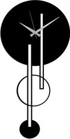 Decorative Metal Wall Clock Full Empty Black