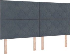 vidaXL Κεφαλάρι Σκούρο Γκρι 180 cm Βελούδο